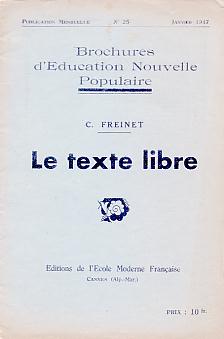 Le texte libre